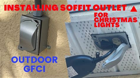 soffit mounted electrical box|how to attach electrical box soffit.